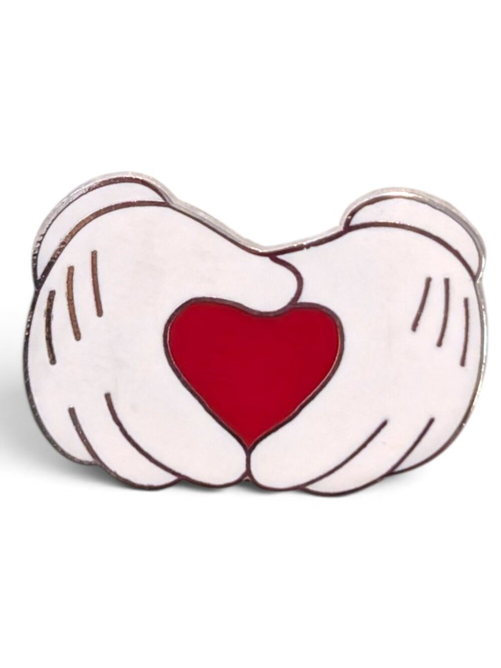 Mickey Mouse Vintage Disney Pin: Gloves with Red Heart